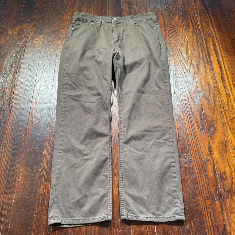 Levis 514 Pants Mens 36x30 Brown Straight Leg Cotton Twill Chino 90s